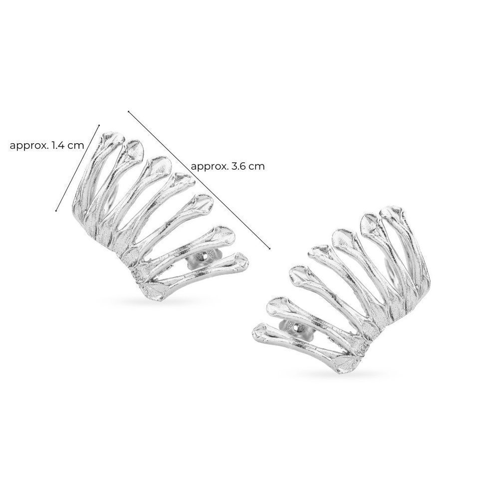 Heliostalida Earrings geometric, climbers, Sterling silver  
