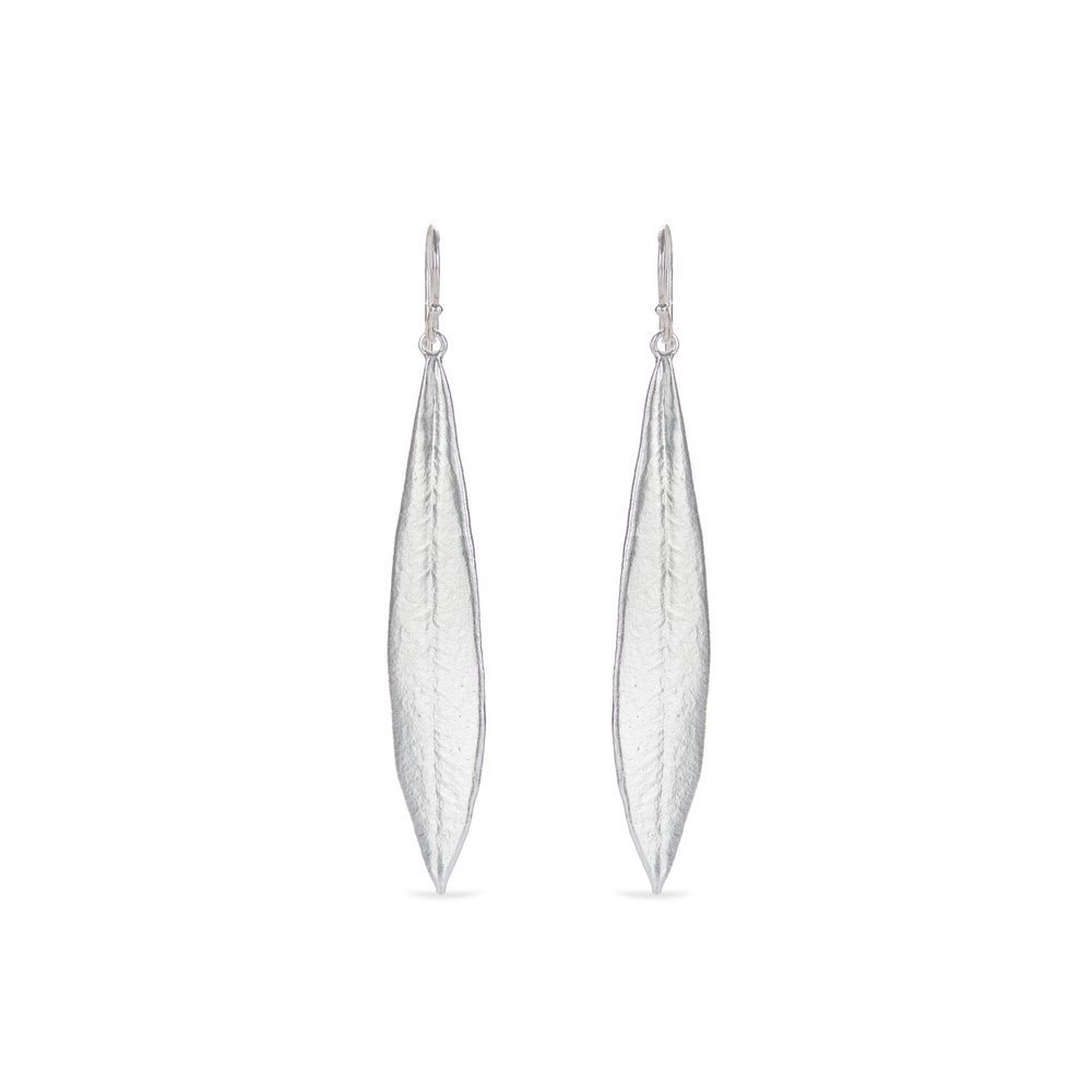 Athena Olive Earrings  drops & dangles, with hooks, Sterling silver  