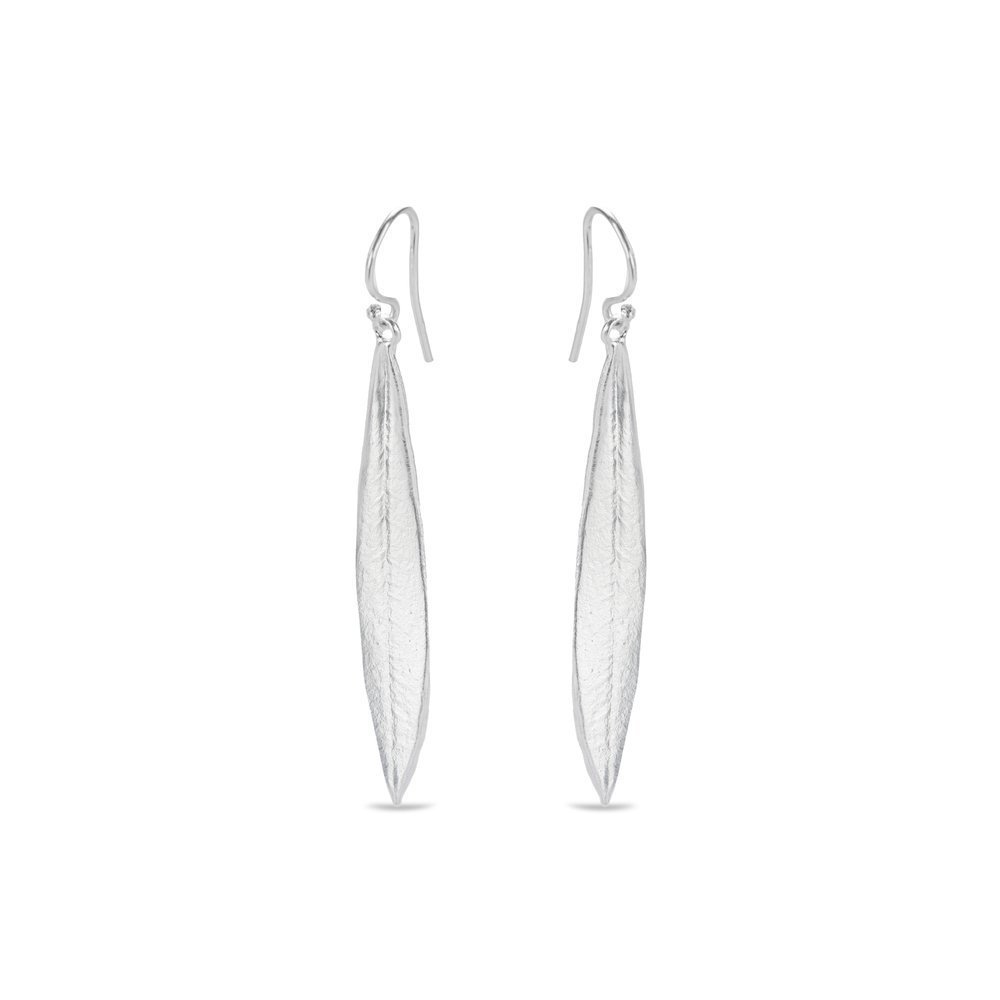 Athena Olive Earrings  drops & dangles, with hooks, Sterling silver  