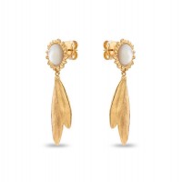 Nefeli Olive Earrings statement, drops & dangles, 24K Gold vermeil on sterling silver  