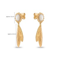 Nefeli Olive Earrings statement, drops & dangles, 24K Gold vermeil on sterling silver  