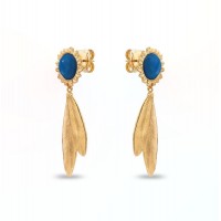 Nefeli Olive Earrings statement, drops & dangles, 24K Gold vermeil on sterling silver  