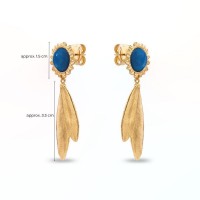 Nefeli Olive Earrings statement, drops & dangles, 24K Gold vermeil on sterling silver  