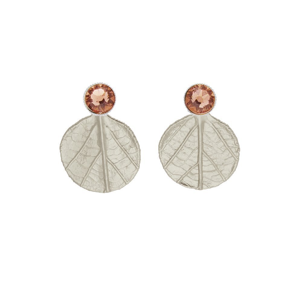 Amaryllis Earrings geometric, earjacket, studs, Sterling silver  