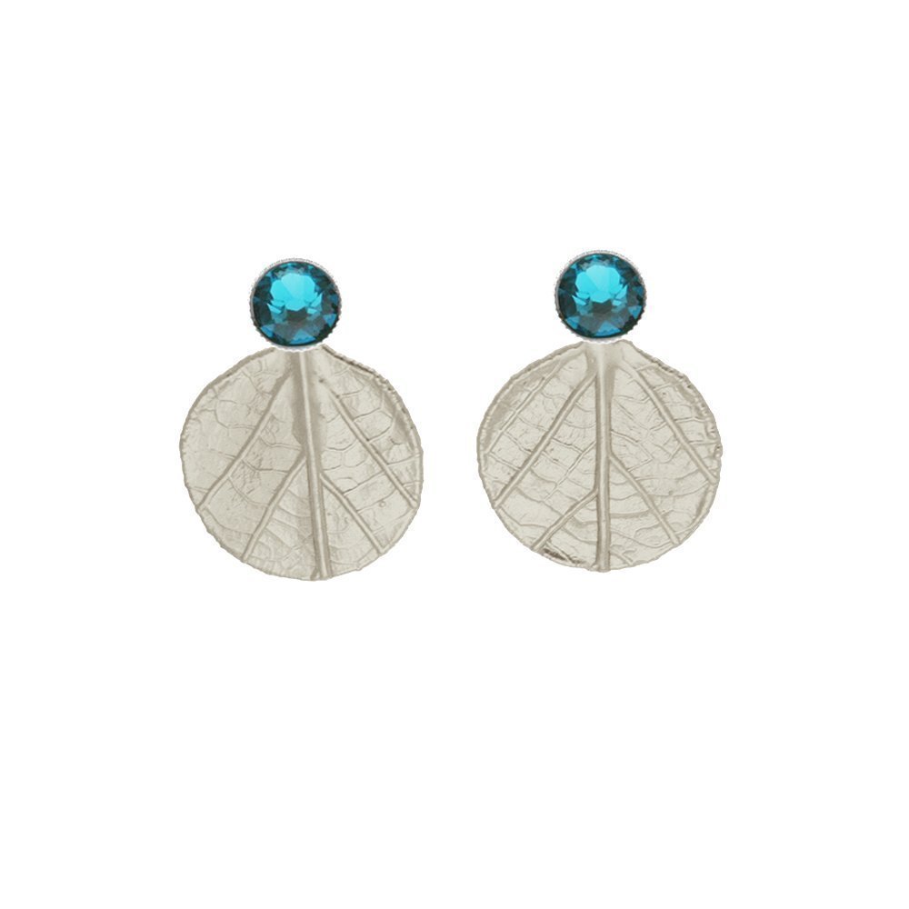 Amaryllis Earrings geometric, earjacket, studs, Sterling silver  