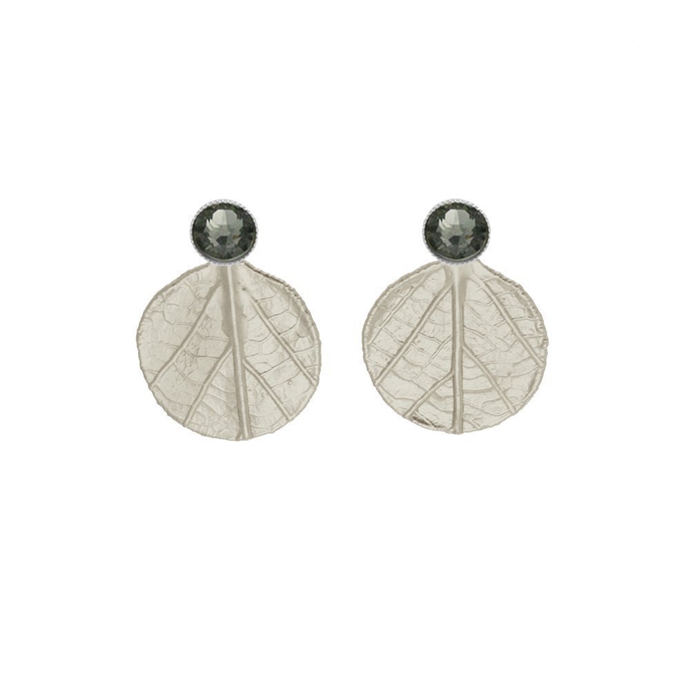 Amaryllis Earrings geometric, earjacket, studs, Sterling silver  