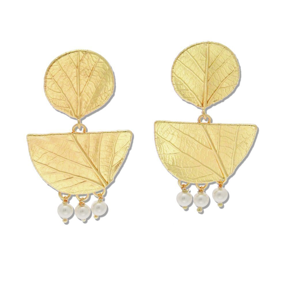 Penelope Earrings geometric, statement, drops & dangles, statement studs, 24K Gold vermeil on sterling silver  