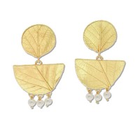 Penelope Earrings geometric, statement, drops & dangles, statement studs, 24K Gold vermeil on sterling silver  