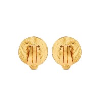 Ioli Earrings geometric, leaf, clip-ons, 24K Gold vermeil on sterling silver  