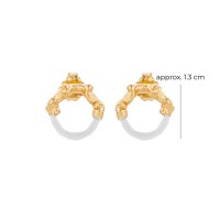 Helios Earrings mini colored, hoops small, studs, 24K Gold vermeil on sterling silver  