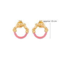 Helios Earrings mini colored, hoops small, studs, 24K Gold vermeil on sterling silver  