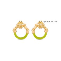 Helios Earrings mini colored, hoops small, studs, 24K Gold vermeil on sterling silver  