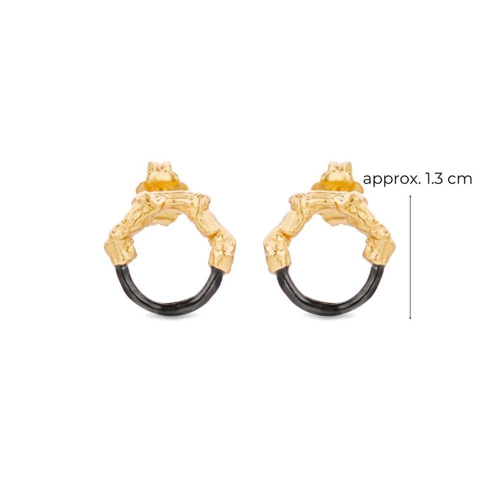 Helios Earrings mini colored, hoops small, studs, 24K Gold vermeil on sterling silver  
