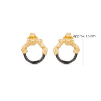 Helios Earrings mini colored, hoops small, studs, 24K Gold vermeil on sterling silver  