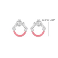 Helios Earrings mini colored, hoops small, studs, Sterling silver  