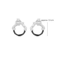 Helios Earrings mini colored, hoops small, studs, Sterling silver  