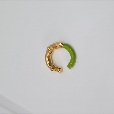 Helios Earrings geometric, mini earcuff, 24K Gold vermeil on sterling silver  