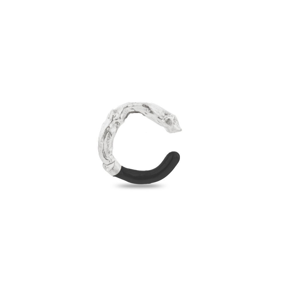 Helios Earrings geometric, mini earcuff, Sterling silver  