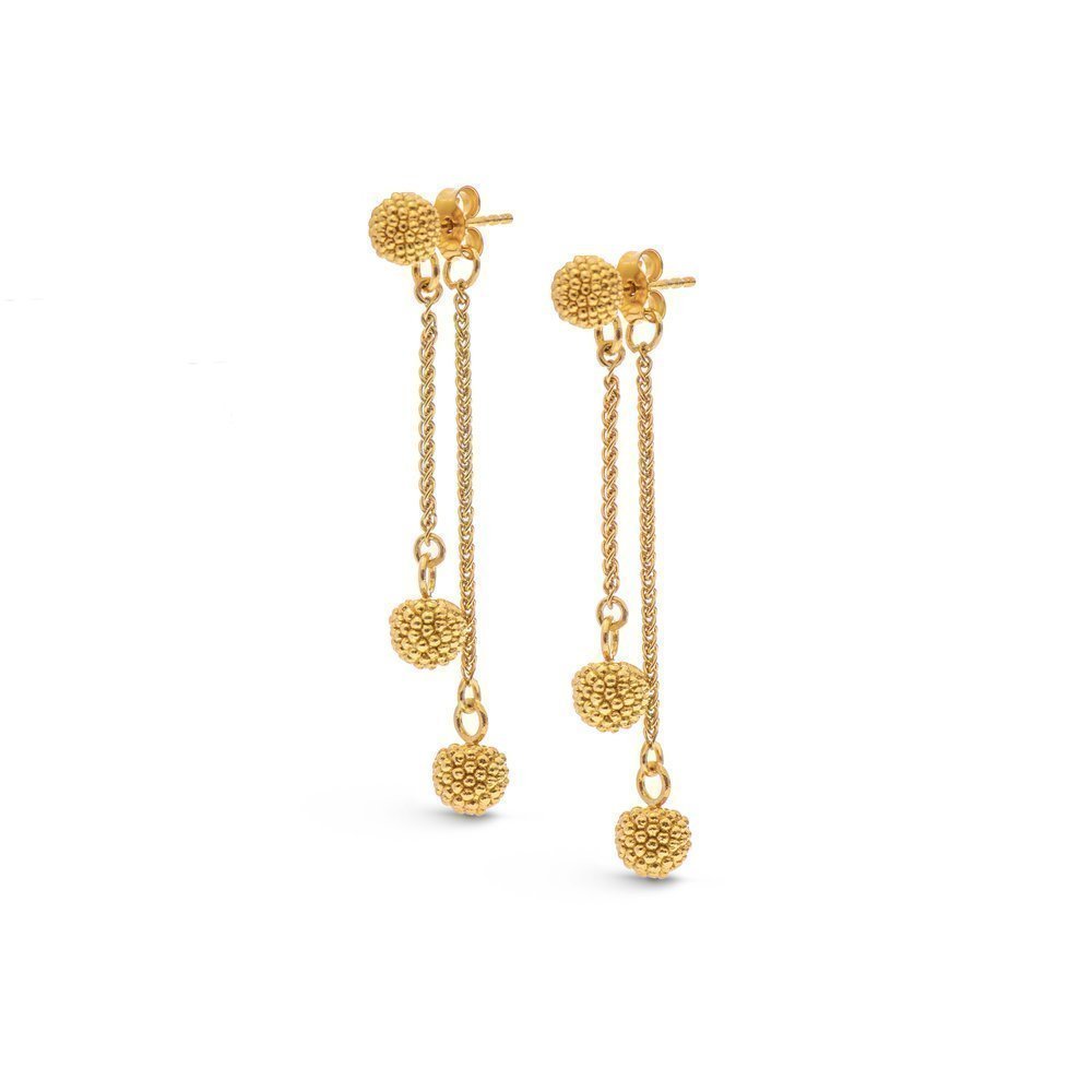 Ioni Earrings  drops & dangles, 24K Gold vermeil on sterling silver  