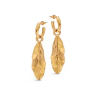 Alice Pomegranate Earrings statement, drops & dangles, detachable charms, hoops medium, 24K Gold vermeil on sterling silver  