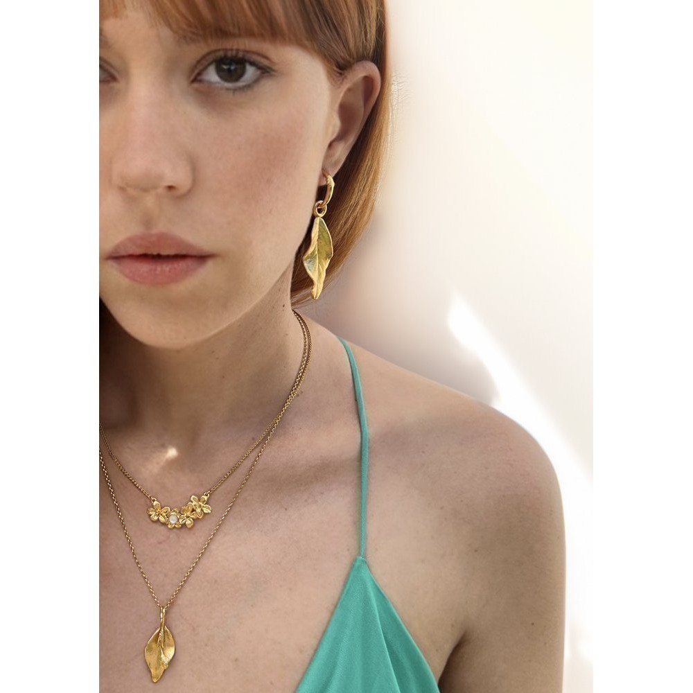 Alice Pomegranate Earrings statement, drops & dangles, detachable charms, hoops medium, 24K Gold vermeil on sterling silver  