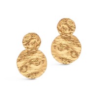 Selene Earrings geometric, statement, drops & dangles, statement studs, 24K Gold vermeil on sterling silver  
