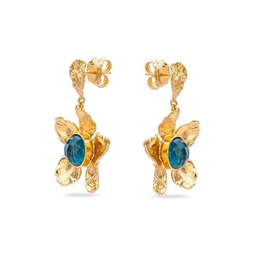 Kerasia Earrings statement, drops & dangles, 24K Gold vermeil on sterling silver  