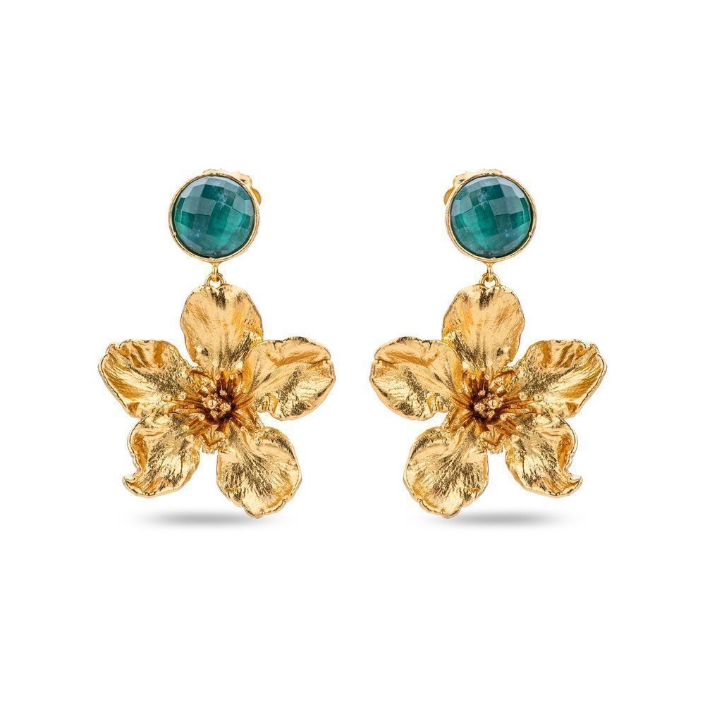 Kerasia Earrings statement, drops & dangles, 24K Gold vermeil on sterling silver  