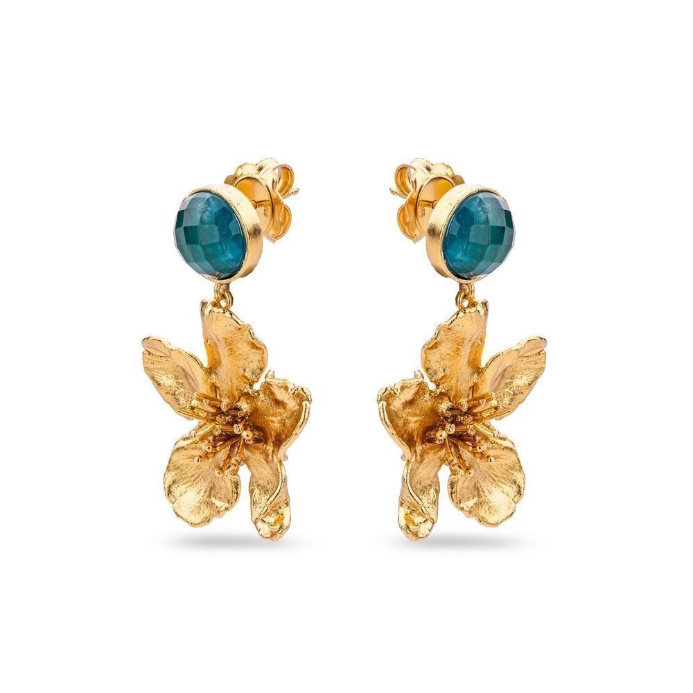 Kerasia Earrings statement, drops & dangles, 24K Gold vermeil on sterling silver  