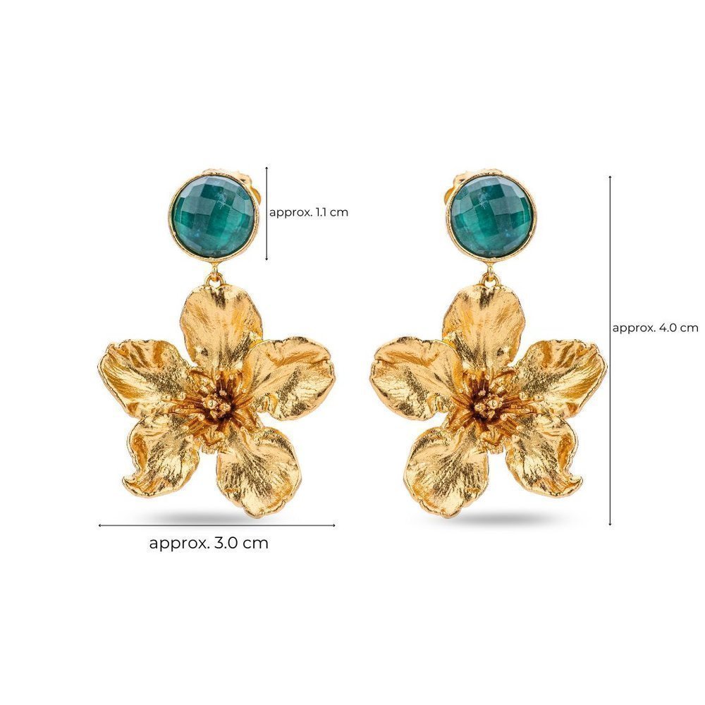 Kerasia Earrings statement, drops & dangles, 24K Gold vermeil on sterling silver  