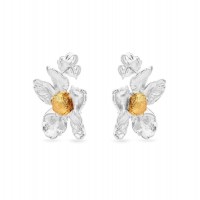 Earrings   24K Gold and sterling silver  