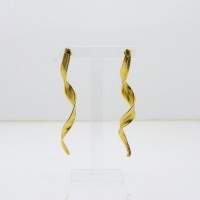 Medusa Earrings statement, long, studs, 24K Gold vermeil on sterling silver  