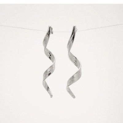 Medusa Earrings statement, long, studs, Sterling silver  