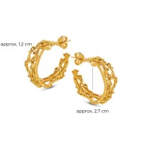 Chloe Earrings statement, hoops medium, 24K Gold vermeil on sterling silver  