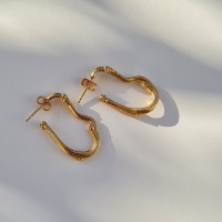Erato Earrings  hoops medium, 24K Gold vermeil on sterling silver  
