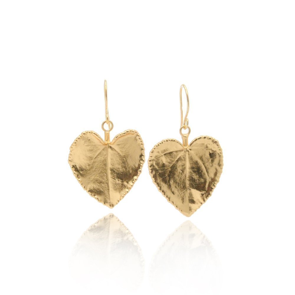 Emotions Cyclamen Earrings  drops & dangles, 24K Gold vermeil on sterling silver  