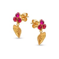 Emotions Cyclamen Earrings  drops & dangles, studs, 24K Gold vermeil on sterling silver  