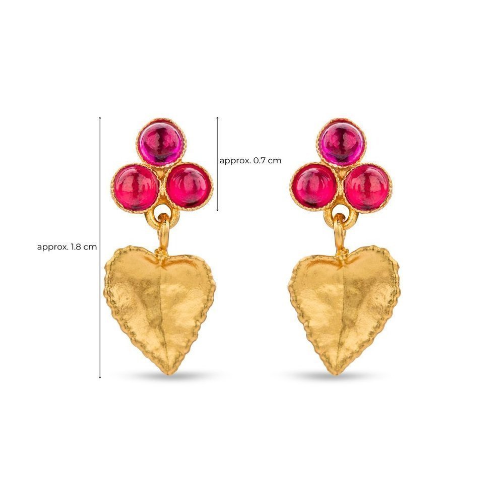 Emotions Cyclamen Earrings  drops & dangles, studs, 24K Gold vermeil on sterling silver  
