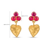 Emotions Cyclamen Earrings  drops & dangles, studs, 24K Gold vermeil on sterling silver  