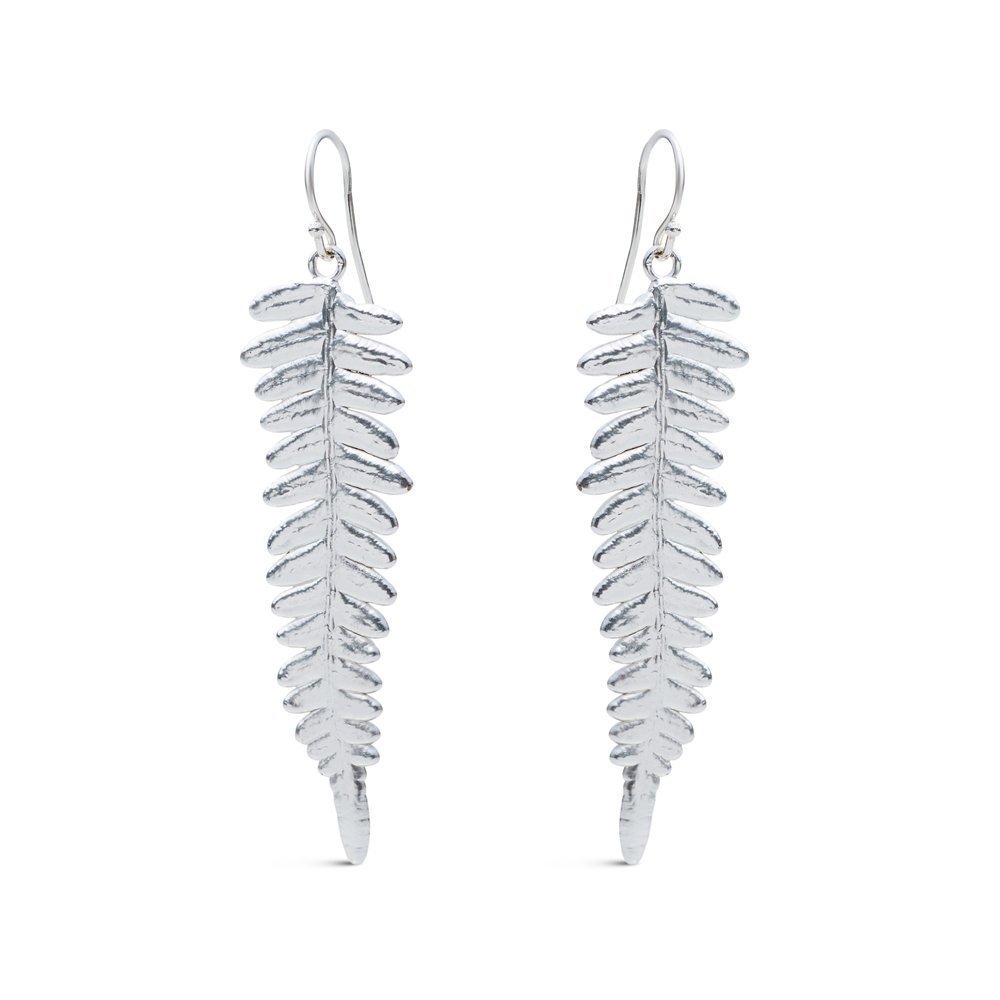 Harmony Fern Earrings  drops & dangles, Sterling silver  