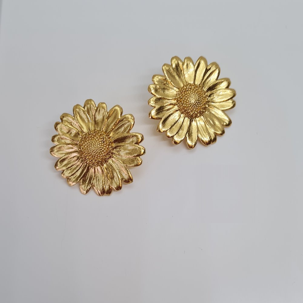 Daisy Field Daisy Earrings  statement studs, 24K Gold vermeil on sterling silver  