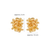 Persephone Earrings statement, clip-ons, 24K Gold vermeil on sterling silver  