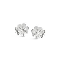 Fortuna Trefoil Earrings mini XS, studs, Sterling silver  