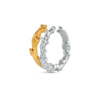 Sikinos Earrings geometric, earcuff, 24K Gold and sterling silver  