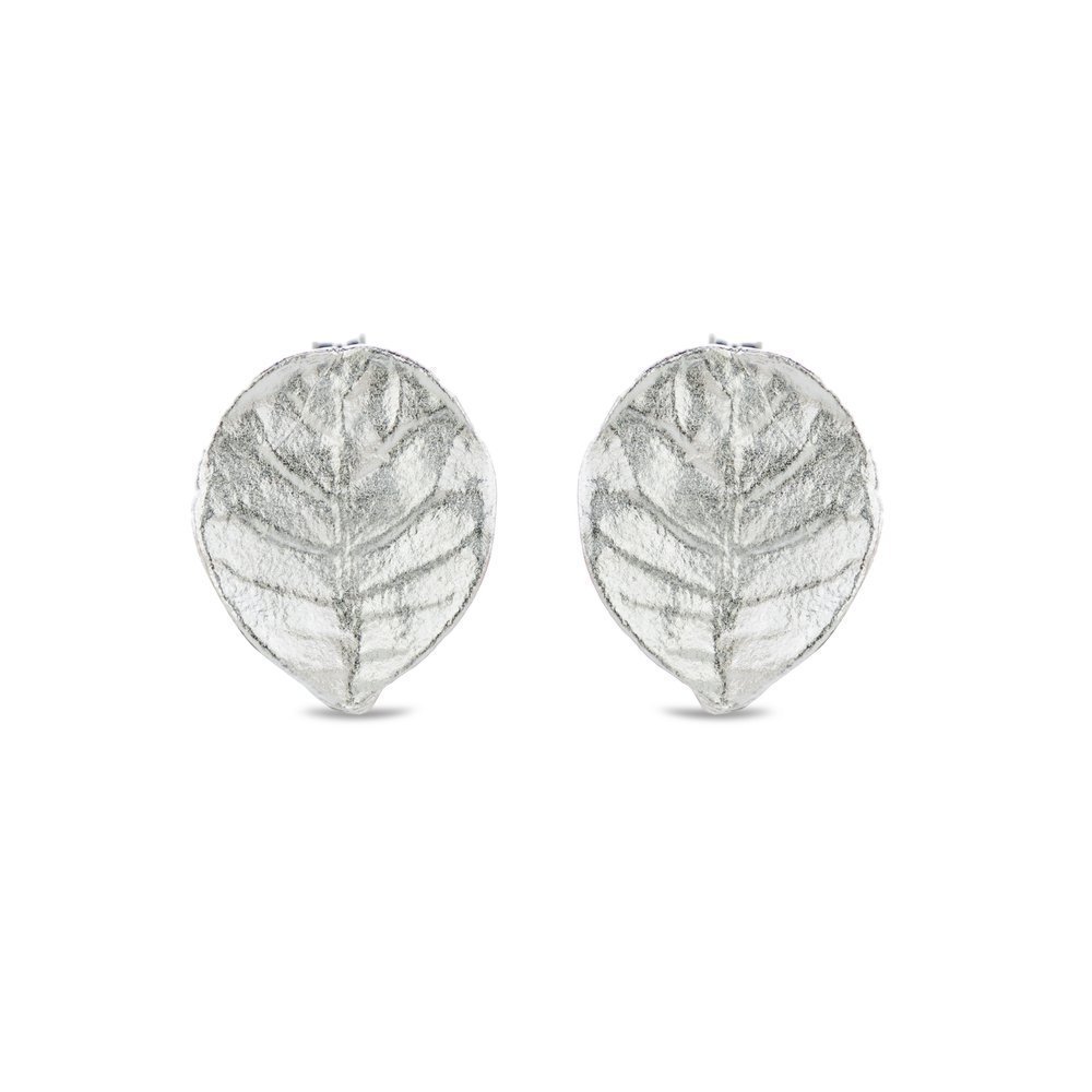 Moonlight Earrings geometric, studs, Sterling silver  