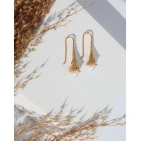 Eli Earrings  drops & dangles, 24K Gold vermeil on sterling silver  