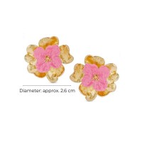 Bella Poppy Earrings statement, statement studs, 24K Gold vermeil on sterling silver  