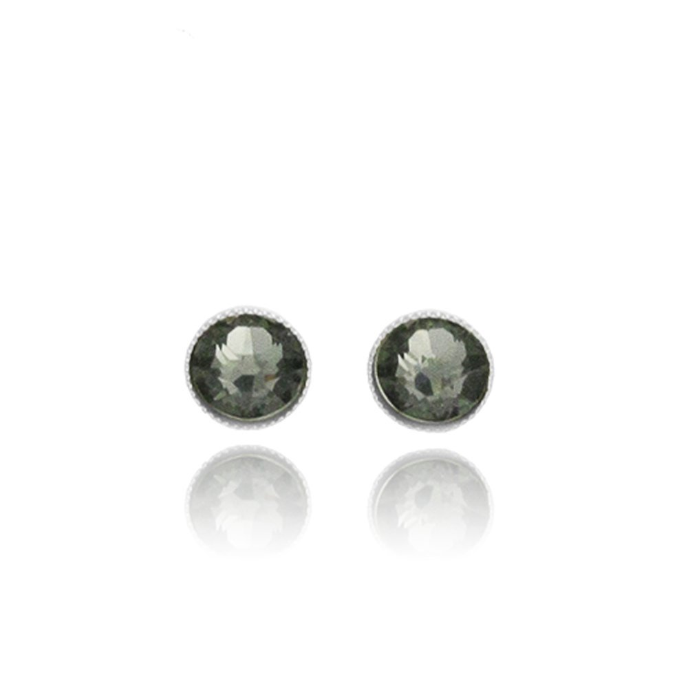Crystal stud Earrings  studs, Sterling silver  