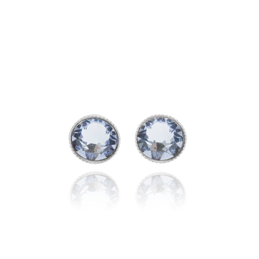 Crystal stud Earrings  studs, Sterling silver  