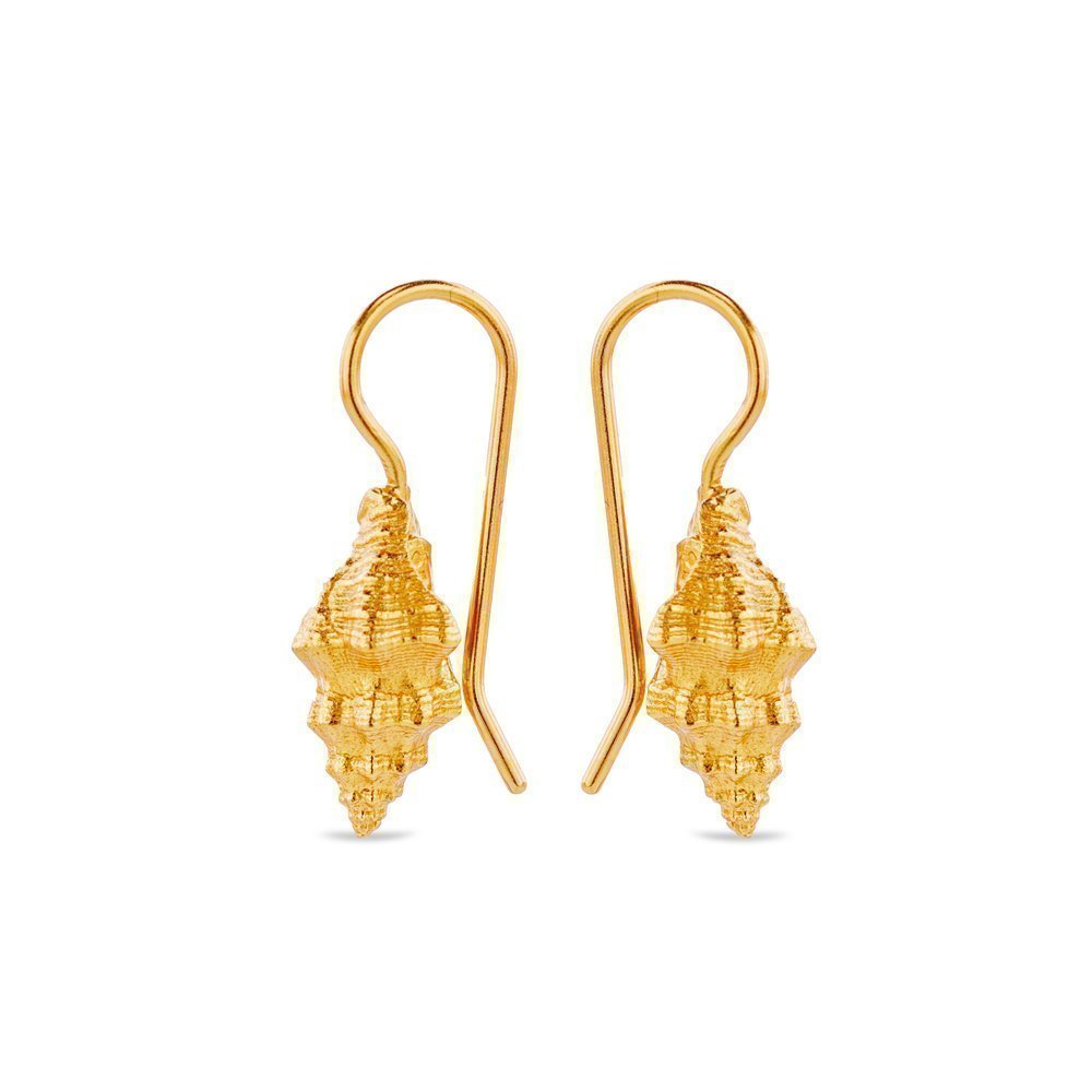 Thalassa Shell Earrings  drops & dangles, 24K Gold vermeil on sterling silver  